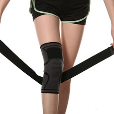 Balhappy 運動護膝雙綁帶護具, 黑色, 1個