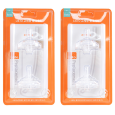 lieto MOTHER'S LOVE 奶瓶替換吸嘴 2入組, 單色, 2組