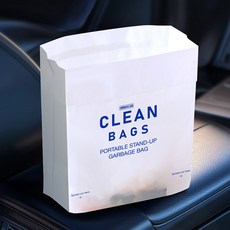 URBAN CAR 車用黏貼式站立垃圾桶 60入, 1個, 白色