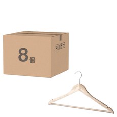 HANSSEM 日常木製衣架, 8個, Natural