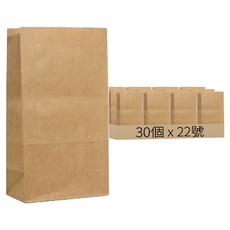 CASBER 科百承印 素簡無印牛皮平口抱袋 30個, 牛皮紙棕色, 1組