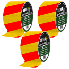 高亮度反光膠帶, 3個, 黃紅