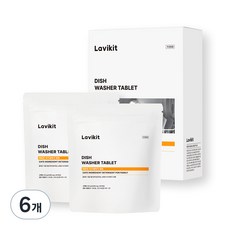 La vikit 洗碗機用固體洗滌劑 60錠, 6個, 240g