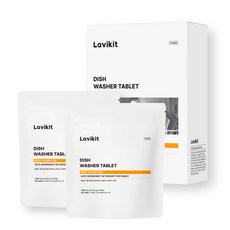 La vikit 洗碗機用洗碗錠 固體型 60錠, 2個, 240g