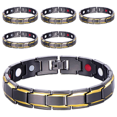 헬스플러스 4 in 1 게르마늄 건강팔찌 블랙, 6개