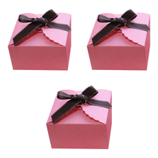 蕾絲彩色盒 小, 粉紅色, 48個