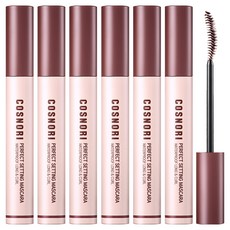 코스노리 퍼펙트 세팅 워터프루프 롱앤컬 마스카라 7ml, 03 로지 브라운, 6개