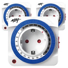 MYBESTFRIEND 24小時省電定時插座開關 1孔 MBF-TSW24A, 78cm, 混合顏色, 3個