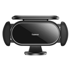 Baseus 倍思 小鋼炮 Pro 太陽能電動車載支架 ABS+矽膠+鋁合金 BS-CM010, 黑色, 1個