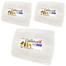 NAKAYA 透明四分格保鮮盒 710ml 3個 分隔設計, 3組, 1 container, 1 lid