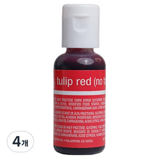 셰프마스터 리쿠아젤 수용성 식용색소 튤립레드, 20g, 4개