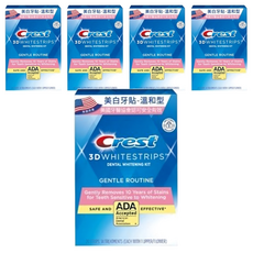 Crest 3D White 美白牙貼 溫和型, 120g, 5盒