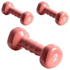 아이워너 PVC 삼각 아령, 2kg, 3개