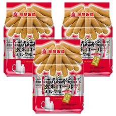 北田 蒟蒻糙米捲 牛奶, 160g, 3袋