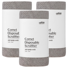 comet 拋棄式菜瓜布, 灰色, 3捲, 80個