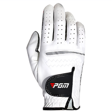 PGM Golf 男款羊皮高爾夫防滑顆粒運動手套 右手用 PG007, 白色, 1個