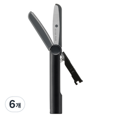 PLUS 普樂士 Twiggy 無蓋筆型剪刀 SC-110P, 黑色, 6個