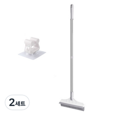 MONACO OLIVE V-long V型切割雙向角度調節清潔刷 + 專用掛勾, 白色, 2套