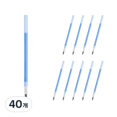 PILOT 百樂 Frixion 多色超細魔擦筆專用筆芯 0.38mm LFBTRF12UF, 天藍色, 40個