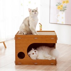 Chil-si 原木貓抓板屋, 1個, 款式1