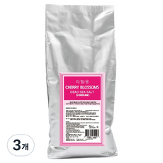 바스참 사해소금 벚꽃 입욕제 리필, 1kg, 3개