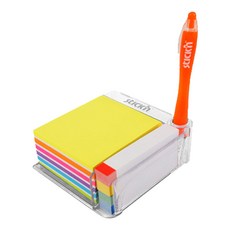 N次貼 透明便條台 76 x 76mm 400張 + 76 x 14mm 380張 4本, 辦公室便利貼, 61308, 1組