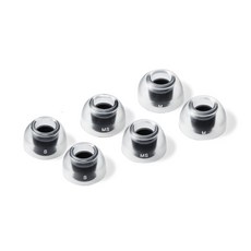 AZLA Crystal Buds2 Pro 專用耳塞 雙邊混合型 S + MS + M 組合, 單一商品, 煙燻黑