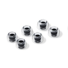 AZLA Crystal Buds2 Pro專用耳塞套 雙邊混合型 SS + S + MS 套組, 煙燻黑, 單一商品