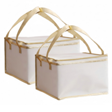 蛋糕保冰袋 單層 30 x 30 x 20cm, 白金色, 2個