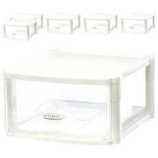 KEYWAY 聯府 A4文書整理箱 深型 35.5 x 27.5 x 15.3cm 6個, 白色, 1層