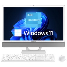 삼성전자 올인원 일체형 PC 프로스트 화이트 (셀러론-6305 60.5cm WIN11 RAM 4GB SSD 128GB), DM530ADA-L15AH, WIN11, 4GB, 128GB SSD