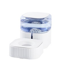 Acro Sounds 寵物半自動飲水餵食器, 白色, 1個