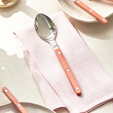 SABRE PARIS Bistrot復古酒館鈕扣系列茶匙 15.5cm 亮面款, 裸色粉紅, 1個