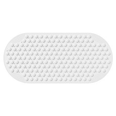 Mega 浴室圓點吸盤按摩防滑墊, 白色, 1個