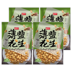 盛香珍 薄鹽花生 全素, 100g, 4袋