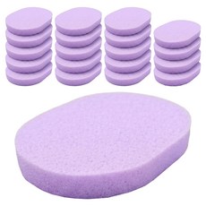 Ellove 潔面洗臉海綿 15mm, 20個, 紫色