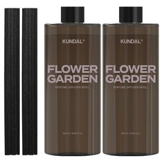 쿤달 퍼퓸 디퓨저 리필 2p + 리드스틱 10p, 플라워가든, 500ml, 1개