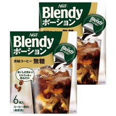AGF Blendy 濃縮咖啡球 無糖, 18g, 6顆, 2袋