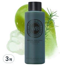 원더바스 슈퍼 베지톡스 그린 팩클렌저, 200ml, 3개