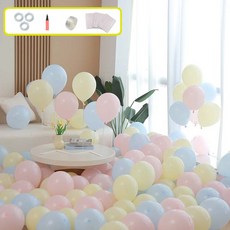 피앤비유니티 마카롱 라운드 풍선 25cm, 02 옐로우톤, 100개