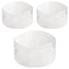 小麥購物 旅行折疊水盆 大號 G779 80g, 透明色, 3個