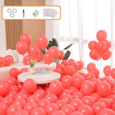 P&B UNITY 馬卡龍圓形氣球 25cm, 100個, 10 紅色