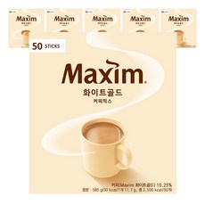 맥심 화이트골드 커피믹스, 11.7g, 50개입, 6개