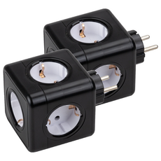 chunha PowerCube V2 5孔延長線 原版, 7.7cm, 黑色, 2個