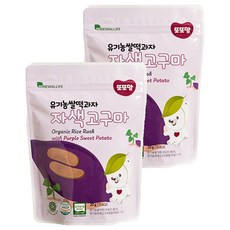또또맘 유기농 쌀떡과자, 자색고구마, 20g, 2개