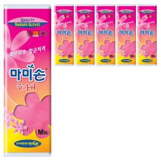 [Mamison] 橡膠手套花, 粉色, 中(M), 6包