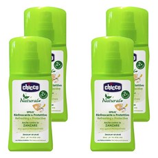 Chicco 草本防蚊噴液 100ml，2個月以上適用，天然安全呵護，安地羅巴果油、香蜂草葉油萃取, 4瓶