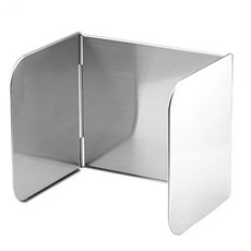 YOSHIKAWA 吉川 不鏽鋼防噴油摺疊擋板, 展開33 x 24.5 x 29cm + 折疊33 x 29 x 1.5cm 厚度2cm, 1個
