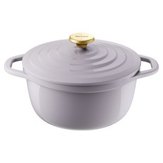 Tefal 特福 Air系列 陶瓷鑄造雙耳湯鍋 附鍋蓋, 1個, 丁香紫, 24cm