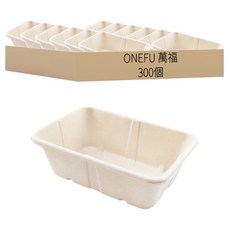 ONEFU 萬福 植纖方形餐盒 750ml, 6包, 50個